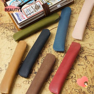 Beauty กระเป๋าดินสอ หนังวัวแท้ 170*35 มม. 10 สี คุณภาพสูง