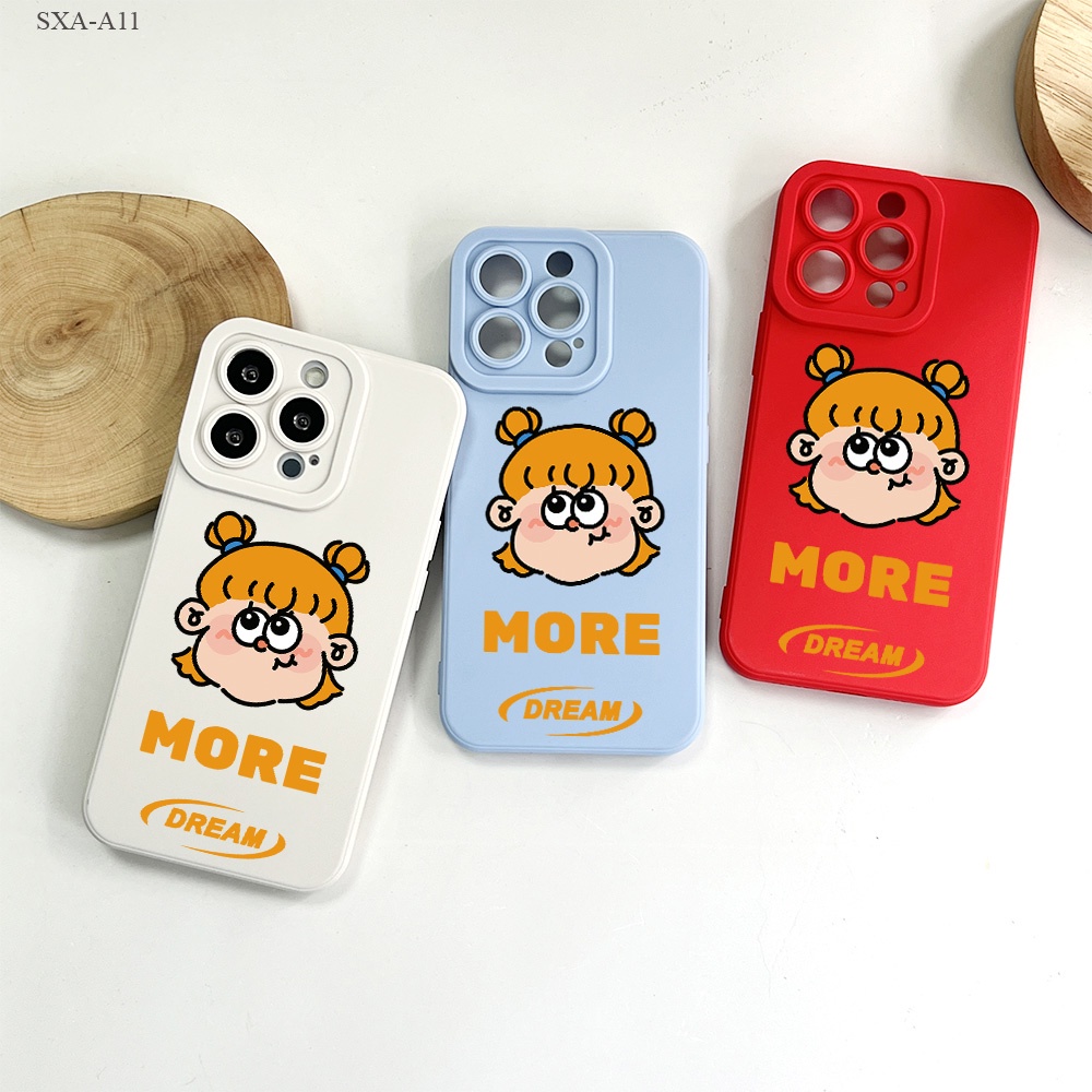 Samsung Galaxy A11 A12 A13 A23 A32 A51 A71 A52 A52S A50 A50S A30S A53 4G 5G Yellow Haired Girl  เคส