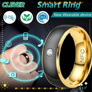 Clever NFC แหวนนิ้วอัจฉริยะ สเตนเลส อเนกประสงค์ ออกแบบพิเศษ สวมใส่ได้ กันน้ํา เชื่อมต่อ NFC สําหรับโทรศัพท์ Android ผู้ชาย