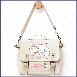 ใหม่ Sanrio Cinnamoroll กระเป๋าถือ กระเป๋าสะพายไหล่ ผ้าแคนวาส ลายการ์ตูนอนิเมะน่ารัก ความจุขนาดใหญ่ แฟชั่น สําหรับนักเรียน