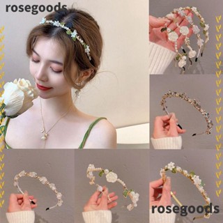 Rosegoods1 ที่คาดผมดอกกุหลาบ เครื่องประดับผม แฟชั่น ความงาม