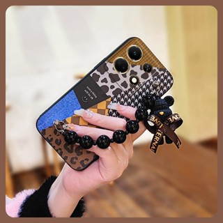 Simplicity Cartoon Phone Case For infinix Note30 VIP/X6710 Dirt-resistant silicone cute Waterproof Black pearl pendant