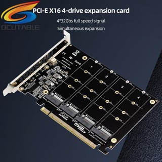 [Qcutable.th] ตัวแปลงฮาร์ดไดรฟ์ M.2 NVME SSD เป็น PCIE X16 4 พอร์ต รองรับ 2230 2242 2260 2280