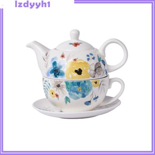 [JoyDIY] กาน้ําชา กาแฟ ชา พอร์ซเลน ลายดอกไม้ ทนความร้อน