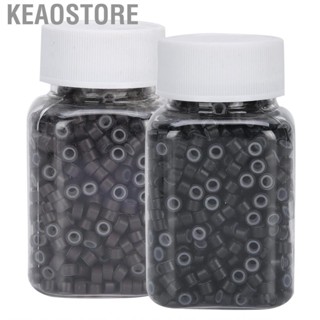 Keaostore Hair Extension Ring Loops Silicone Lined Micro Beads Links Aluminum Extensi