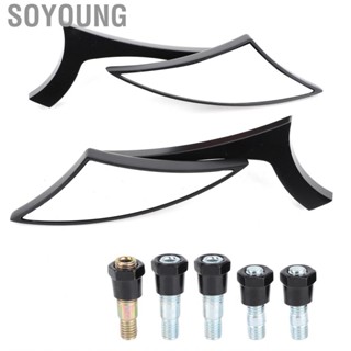 Soyoung Motorcycle Rear View Mirrors  Reverse Side Reflector Fit for 8mm 10mm Handlebar Mount