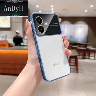 Andyh เคสโทรศัพท์มือถือแบบนิ่ม TPU ใส กันรอยกล้อง ชุบไฟฟ้า สําหรับ VIVO Y22 Y22S