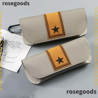 Rosegoods1 กระเป๋าใส่แว่นตา หนัง ย้อนยุค แบบพกพา กล่องเก็บแว่นตา