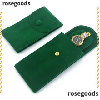 Rosegoods1 กระเป๋าใส่นาฬิกาข้อมือ ผ้าสักหลาด ป้องกันฝุ่น คุณภาพสูง สําหรับผู้หญิง