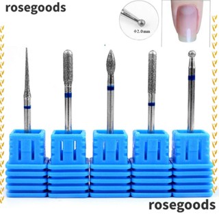 Rosegoods1 ดอกสว่านเจาะเล็บ ใช้ง่าย สําหรับตัดมิลลิ่ง ตกแต่งเล็บ