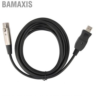 Bamaxis Microphone Converter Cable USB To XLR Adapter Wire With  Card 1Mohm 80d FOD