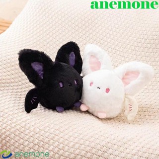 Anemone ของเล่นตุ๊กตาค้างคาว การ์ตูนค้างคาว น่ารัก สีขาว ดํา 20 ซม. ของขวัญวันหยุด สําหรับฮาโลวีน