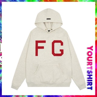 เสื้อแจ็กเก็ต มีฮู้ด แบบสวมหัว ขนาดใหญ่ ลายโลโก้ Fg สีแดง สําหรับผู้ชาย และผู้หญิง