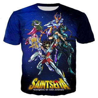 เสื้อยืด พิมพ์ลาย Saint Seiya สไตล์ฮาราจูกุ สตรีท