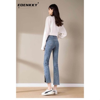 EOENKKY กางเกงขายาว กางเกงยีสน์ผู้หญิง ทรงหลวม ๆ ตรง Retro Hip Hop Pants 2023 NEW Style  สไตล์เกาหลี ทันสมัย Comfortable ins A97L31V 36Z230909