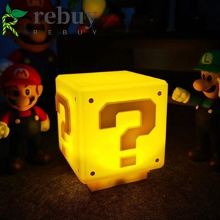 Rebuy โคมไฟตั้งโต๊ะ ชาร์จ USB ลาย Mario Bros ขนาด 10 ซม. สําหรับเด็ก