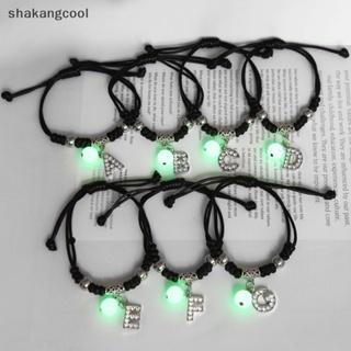 Shakangcool สร้อยข้อมือ เชือกโซ่เรืองแสงในที่มืด ลายตัวอักษร A-Z ปรับได้ เครื่องประดับแฟชั่น สําหรับผู้หญิง ผู้ชาย คู่รัก มิตรภาพ ของขวัญ SGL