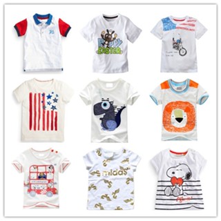 Baby boys Short Sleeve white Cotton Top T-shirts Clearance sale