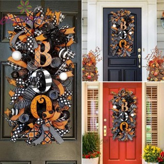 【COLORFUL】Halloween wreath door hanging wreath festival horror pumpkin wreath house