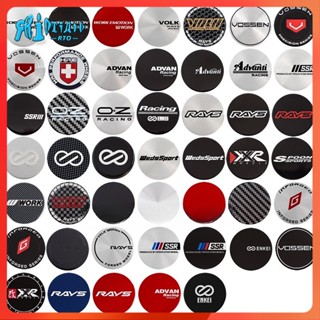 Rto สติกเกอร์ตราสัญลักษณ์ 45 มม. สําหรับติดตกแต่งล้อรถยนต์ OZ RACKING RAYS VOLK ADVAN VOSSEN ENKEI WedsSport WORK Emotion Advanti SSR XXR SPOON SPORTS WORK 4 ชิ้น ต่อล็อต
