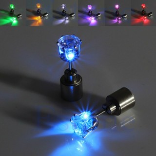 1 Pair Light-Up LED Bling Earrings Ear Studs Dance Party Club Blinking HOT Clearance sale