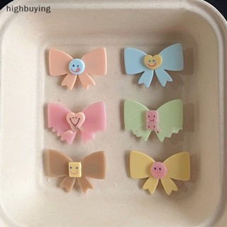 [highbuying] กิ๊บติดผม รูปโบว์หน้ายิ้มน่ารัก เครื่องประดับ สําหรับเด็กผู้หญิง พร้อมส่ง