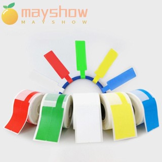 Mayshow ป้ายแท็กสายเคเบิล มีกาวในตัว อุปกรณ์เสริม สําหรับจัดระเบียบสายไฟ 100 ชิ้น