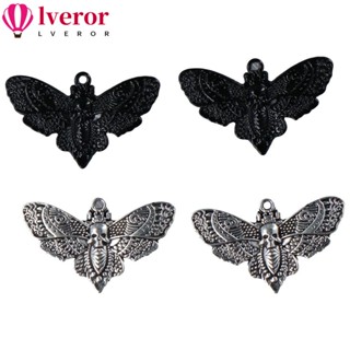 Lveror ต่างหู จี้รูปหัวกะโหลก แมลง สีเงิน สําหรับปาร์ตี้ฮาโลวีน