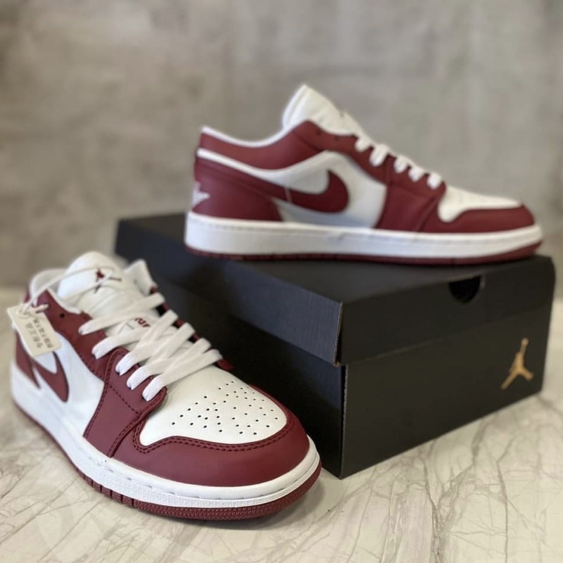 Nike Air Jordan 1 low Team Redส่งเก็บเงินปลายทาง tshirt_aj1.th ThaiPick