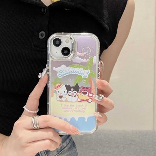 เคสโทรศัพท์มือถือ อะคริลิค กันกระแทก ลายหมีสตรอเบอร์รี่ คุโรมิ แฟชั่น สําหรับ iPhone 14Pro 13 12 11 Pro Max