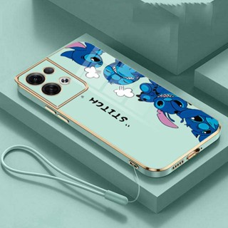 เคสโทรศัพท์มือถือ กันกระแทก ลายการ์ตูนมอนสเตอร์ พร้อมสายคล้อง สําหรับ OPPO Reno 8 Pro 8Z 7Z 7 Pro 5G Reno8 7 4G