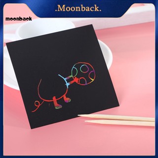 &lt;moonback&gt; สมุดวาดภาพระบายสี ทรงสี่เหลี่ยมผืนผ้า แบบหนา DIY ของเล่นสําหรับเด็ก 100 ชิ้น