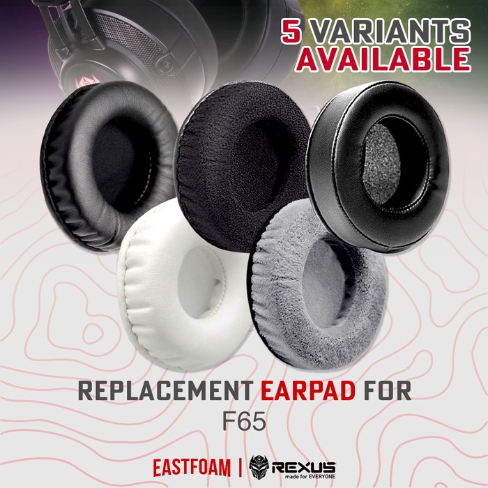 แผ่นรองหูฟังแผ่นรองหูฟัง Earcup Rexus F65 F-65 F 65 แผ่นโฟมโฟม