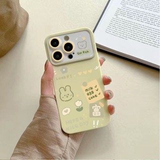 เคสมือถือ แบบนิ่ม ลายกระต่ายนําโชค สําหรับ Apple 14 Pro Max Iphone 13 Pro 12 11 7p NENR