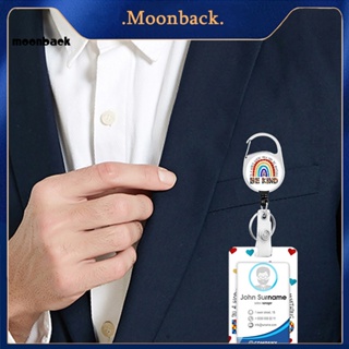 &lt;moonback&gt; คลิปหนีบป้ายชื่อ สีรุ้ง น้ําหนักเบา กันหดกลับเร็ว สําหรับของขวัญ