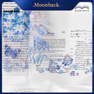 &lt;moonback&gt; สติกเกอร์เทป PET มีกาวในตัว สําหรับติดตกแต่งกระเป๋าถือ สมุดบัญชี