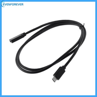 Ev สายเคเบิลเชื่อมต่อข้อมูล USB3 1 Type C ตัวผู้ เป็นตัวเมีย ชาร์จเร็ว