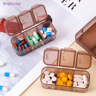 Brightstar ใหม่ กล่องตลับยา 7 ช่อง พลาสติกซีล แบบพกพา ความจุเยอะ 7 วัน สําหรับเดินทาง