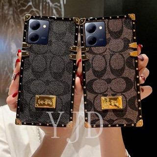 Yjd เคสโทรศัพท์มือถือแฟชั่น ขอบตรง กันกระแทก หรูหรา สําหรับ Vivo Y27