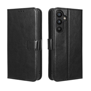 Samsung Galaxy A34 5G เคส เคสฝาพับ PU Leather Wallet Case Stand Holder Flip Galaxy A34 5G เคส