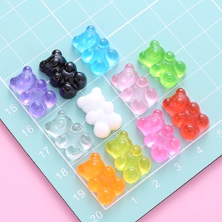 CROCS เข็มกลัด ลายการ์ตูนหมี สีแคนดี้ สําหรับตกแต่งรองเท้าเด็ก DIY
