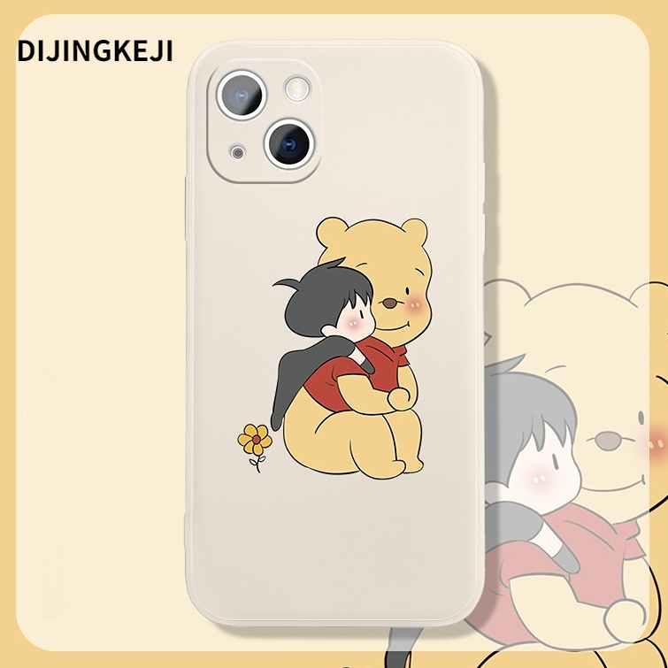 เคสโทรศัพท์มือถือ ซิลิโคน กันกระแทก ลายการ์ตูนหมีพูห์ สําหรับ Iphone 14 8plus 12mini 13promax x xr 7 6s