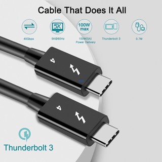 Thunderbolt 4 40Gbps 100W สายเคเบิล 4 Dock 8K 60Hz USB C PD 5A ชาร์จเร็ว สําหรับแล็ปท็อป