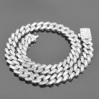 Hip Hop 13MM Cuban Chain Mens Necklace AAA Rhinestones Diamond Bracelet For Men Women Jewelry LY