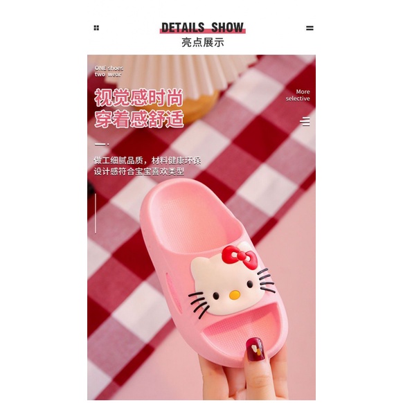 แมวการ์ตูนบ้านในร่มกันลื่นพื้นนุ่มรองเท้าแตะเด็กฤดูร้อนกลางแจ้งสวมใส่ชายการ์ตูนในครัวเรือนเด็กผู้หญิง ราคา ถูกที่สุด ดีลบีเคเค แกลเลอรีภาพที่ 9