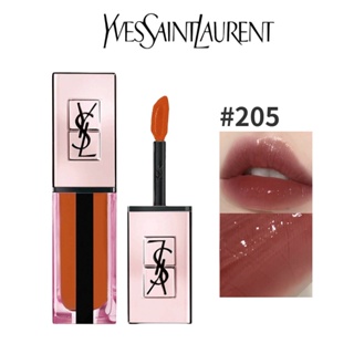 YSL Yves Saint Laurent New Product Pink Tube Water Gloss Rose Gold Lip Glaze Lipstick #202#204#205#207#211#214