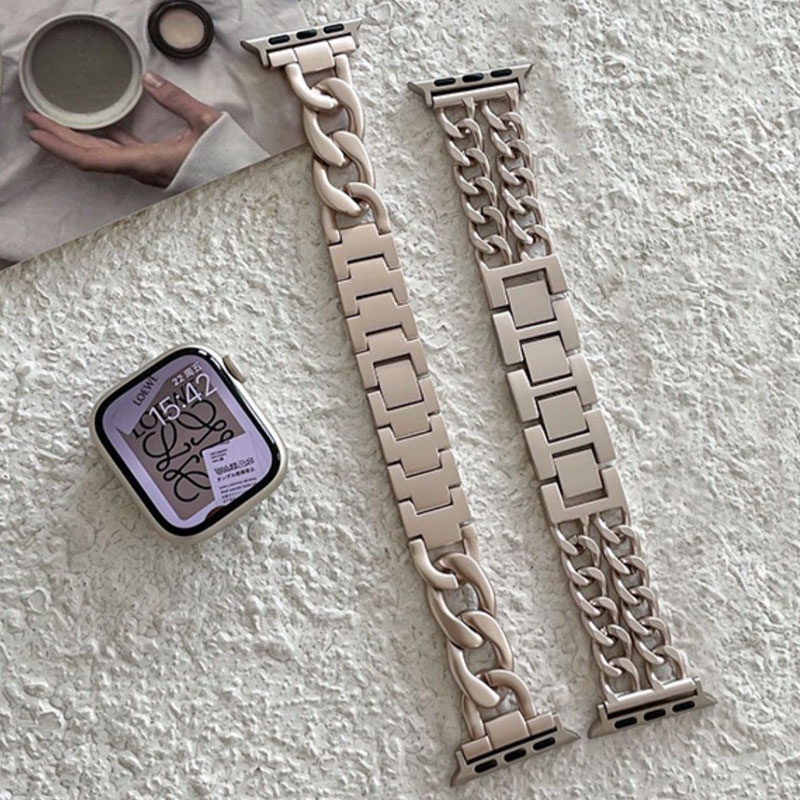 MGBB สายนาฬิกส เคส สายนาฬิกา 8 7 6 5 4 3  smart i-watch สาย 41/44/42/45 สายนาฬิกา วัสดุโลหะ ปรับความ