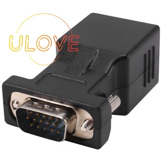 อะแดปเตอร์สายเคเบิ้ลเครือข่าย VGA Extender Male To LAN CAT5 CAT6 RJ45