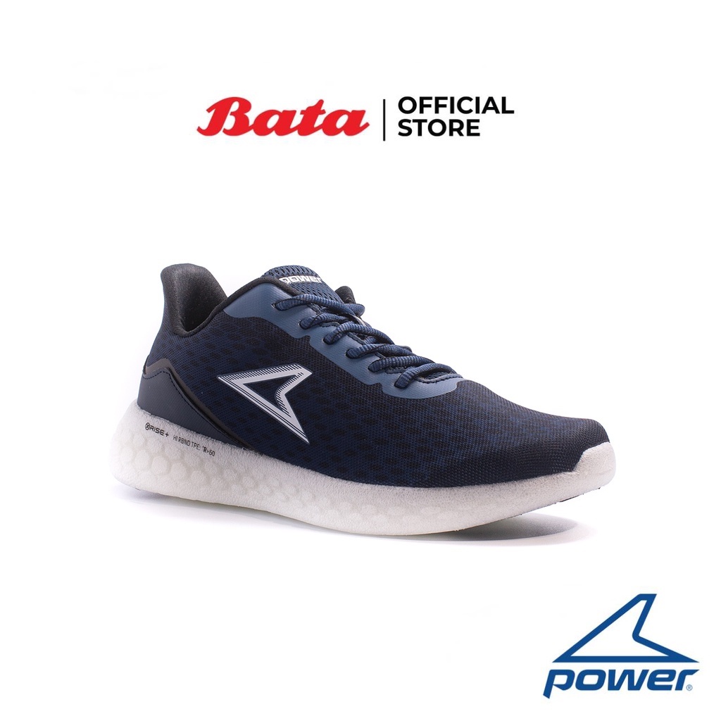 Bata บาจา ยี่ห้อ Power รองเท้าผ้าใบ รองเท้าสำหรับวิ่ง รองเท้ากีฬา สำหรับผู้ชาย รุ่น XoRise 100 สีกรมท่า 8189129