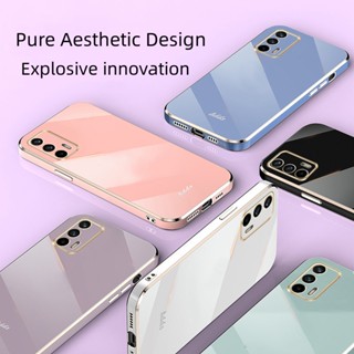 เคสโทรศัพท์มือถือ TPU ขอบตรง สไตล์มินิมอล สําหรับ Realme 9 10 4G 9i 10 5G 9 Pro 10Plus 10Pro 5G Narzo 50A 50i